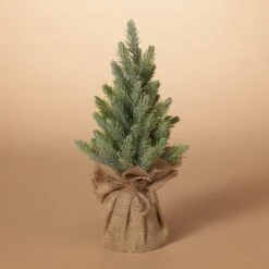 Artificial Table Top Spruce Tree With Burlap Base - 13in
