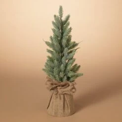 Artificial Table Top Spruce Tree With Burlap Base - 17in