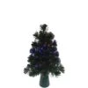 Artificial Tree - Fiber Optic Green Christmas Tree With LED Color Changing Lights - 18in