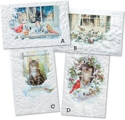 Assorted Boxed Christmas Cards - "Meow Mix"