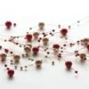 Beaded Garland - Burgundy & Gold Pearl - 5ft -Christmas Tree Hill Store beaded garland burgundy gold pearl 5ft 12