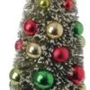Bottle Brush Tree - Sisal Tree With Ornaments - 12in -Christmas Tree Hill Store bottle brush tree sisal tree with ornaments 12in 12