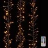 Cluster Garland Lights - 600 Warm White LED Lights - Brown Wire - 19ft -Christmas Tree Hill Store cluster garland lights 600 warm white led lights brown wire 19ft 16