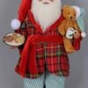 Karen Didion Santa - 16in - Milk & Cookies Santa -Christmas Tree Hill Store decorative figurine milk cookies santa 24