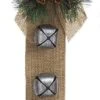 Door Hanger With Bells - Tan Burlap - 16in -Christmas Tree Hill Store door hanger with bells tan burlap 16in 15