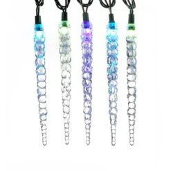 Electric Light Set - Color Changing LED - Crystal Icicle - 12ft
