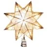 Electric Tree Topper - Capiz Star - Gold Arabesque - 9in