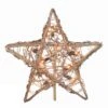 Electric Tree Topper - Rattan Star - 10in -Christmas Tree Hill Store electric tree topper natural rattan 10 light star tree topper 27