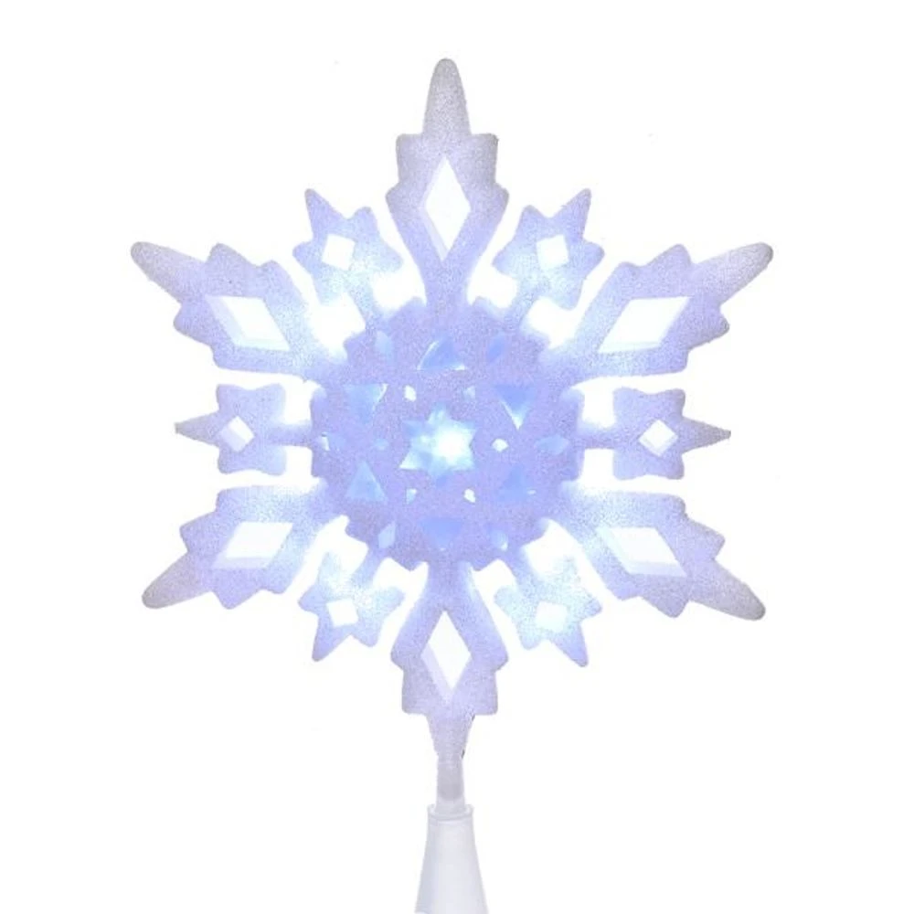 Electric Tree Topper - White Snowflake - 10in 3 Electric Tree Topper - White Snowflake - 10in