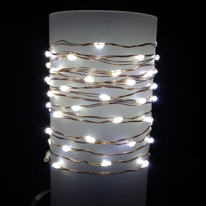 Micro LED Lights - Warm White LED - Battery/Copper Wire - 60 Lights 3 Micro LED Lights - Warm White LED - Battery/Copper Wire - 60 Lights