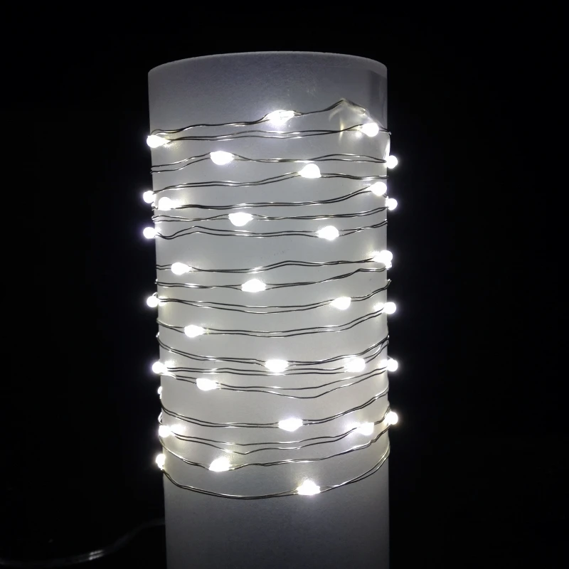 Micro LED Lights - Warm White LED - Battery/Silver Wire - 60 Lights 4 Micro LED Lights - Warm White LED - Battery/Silver Wire - 60 Lights - Image 2