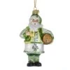 Glass Ornament - Irish Santa With Beer - 5in -Christmas Tree Hill Store glass ornament irish santa with beer 5in 12