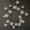 Holiday Artificial Wreath - Glitter Wood Snowflake - 12 Inch -Christmas Tree Hill Store holiday artificial wreath glitter wood snowflake 12 inch 15