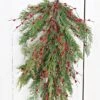 Holiday Teardrop - Evergreen Pine With Red Pip Berries - 30 Inch -Christmas Tree Hill Store holiday teardrop evergreen pine with red pip berries 30 inch 15
