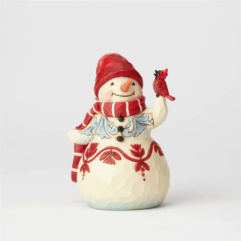 Jim Shore Figurine - Pint Sized Snowman With Cardinal 3 Jim Shore Figurine - Pint Sized Snowman With Cardinal