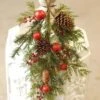 Jingle Pine Teardrop Swag - 26 Inch