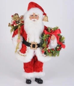 Karen Didion Santa - 16in - Lighted Berry Wreath 2020