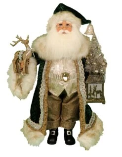 Karen Didion Santa - 16in - Lighted Woodland Emerald 2018