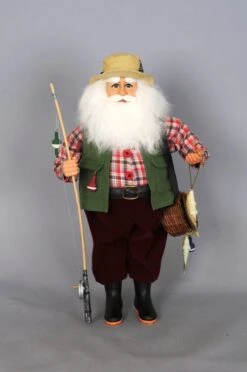 Karen Didion Santa - 16in - Fishing Santa