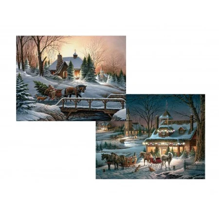Lang Boxed Christmas Cards - Evening Rehearsals - Terry Redlin 3 Lang Boxed Christmas Cards - Evening Rehearsals - Terry Redlin