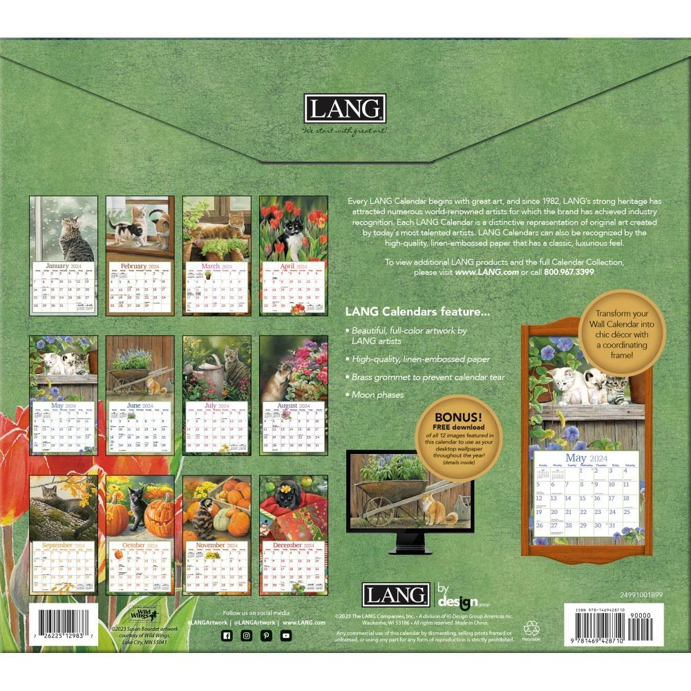 Lang Calendar - 2024 - Cats In The Country - Susan Bourdet 5 Lang Calendar - 2024 - Cats In The Country - Susan Bourdet - Image 3