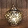 Mercury Glass Lantern - LED Gold - On/Off/Timer - 6in -Christmas Tree Hill Store mercury glass lantern led gold on off timer 6in 22