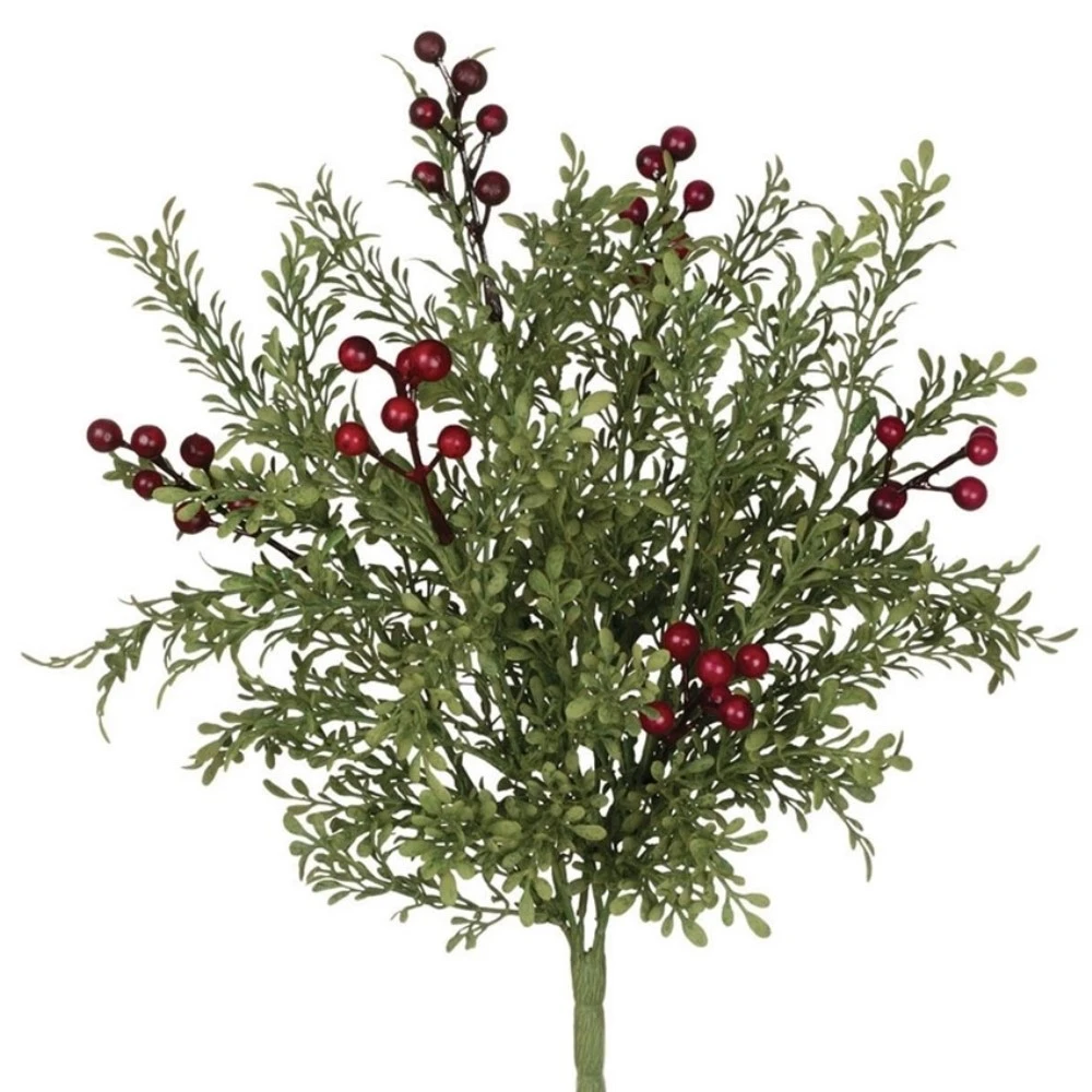 Mini Leaf & Berry Bundle - Green - 12 Inch 3 Mini Leaf & Berry Bundle - Green - 12 Inch