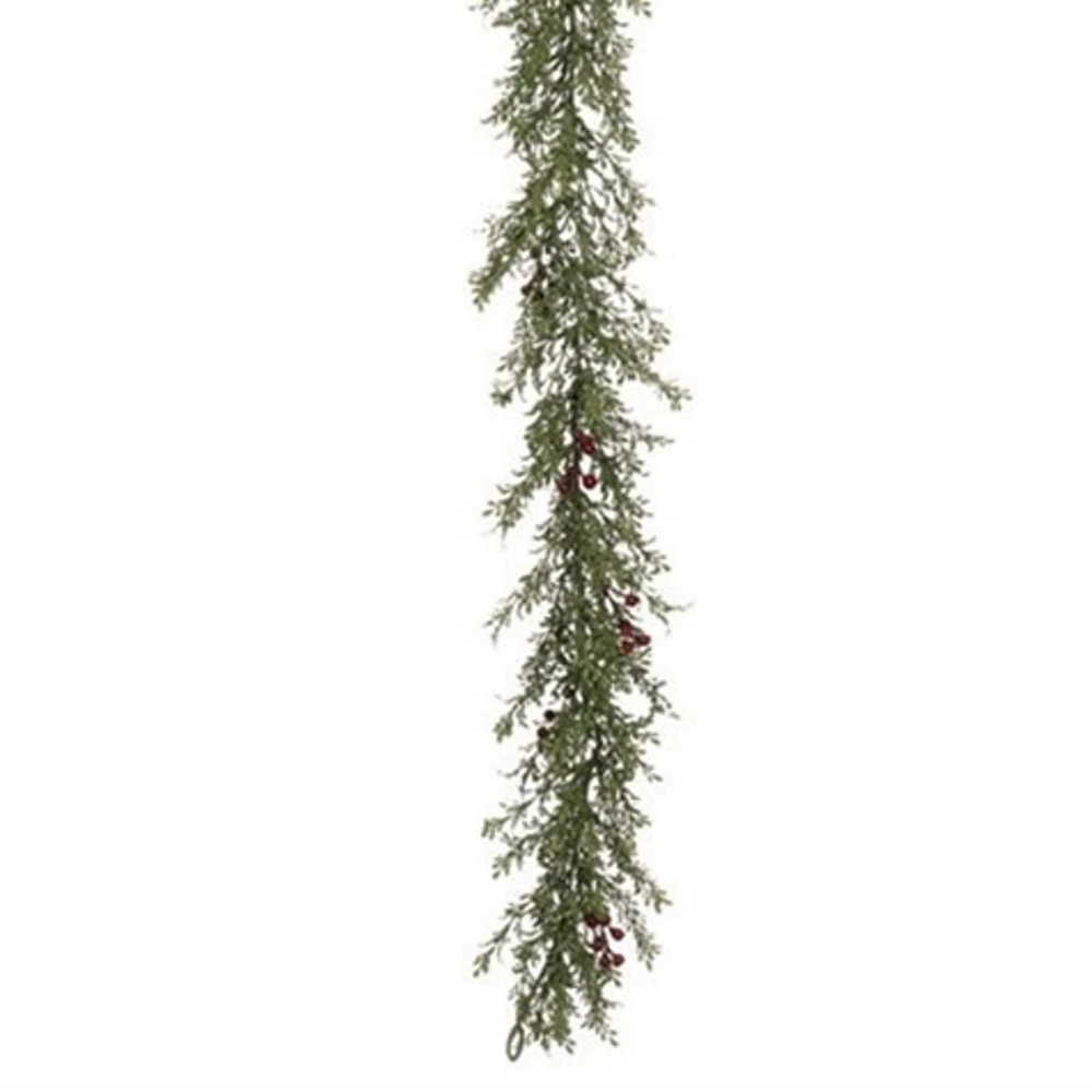 Mini Leaf & Berry Garland - Green - 6ft 3 Mini Leaf & Berry Garland - Green - 6ft