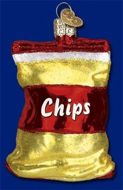 Old World Christmas Glass Ornament - Bag Of Chips