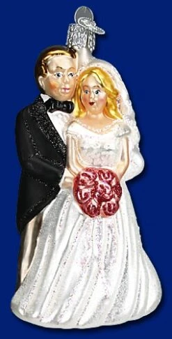 Old World Christmas Glass Ornament - Bridal Couple Glass Ornament
