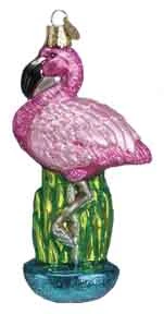 Old World Christmas Glass Ornament - Flamingo