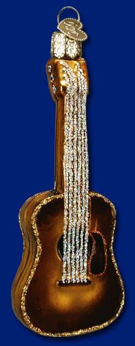 Old World Christmas Glass Ornament - Guitar