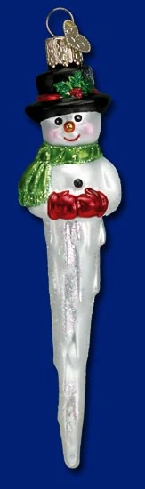 Old World Christmas Glass Ornament - Icicle Snowman