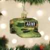 Old World Christmas Glass Ornament - Army Cap -Christmas Tree Hill Store old world christmas ornament army cap 15