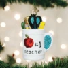Old World Christmas Glass Ornament - Best Teacher Mug -Christmas Tree Hill Store old world christmas ornament best teacher mug 15