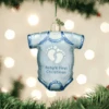 Old World Christmas Glass Ornament - Blue Baby Onesie -Christmas Tree Hill Store old world christmas ornament blue baby onesie 15