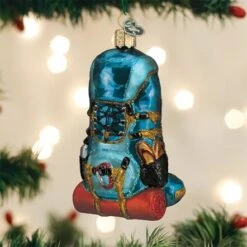 Old World Christmas Glass Ornament - Hiking Backpack