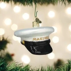 Old World Christmas Glass Ornament - Marines Cap