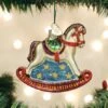 Old World Christmas Glass Ornament - Rocking Horse -Christmas Tree Hill Store old world christmas ornament rocking horse 15