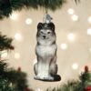 Old World Christmas Glass Ornament - Sitting Wolf