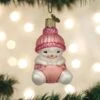 Old World Christmas Glass Ornament - Snow Baby Girl -Christmas Tree Hill Store old world christmas ornament snow baby girl 15