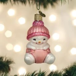 Old World Christmas Glass Ornament - Snow Baby Girl
