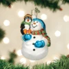 Old World Christmas Glass Ornament - Snowman With Penguin Pal -Christmas Tree Hill Store old world christmas ornament snowman with penguin pal 15