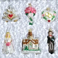 Old World Christmas Glass Ornament - Wedding Collection