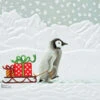 Petite Boxed Christmas Cards - "Gifted Penguin" -Christmas Tree Hill Store petite boxed christmas cards gifted penquin 12