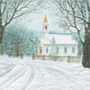 Petite Boxed Christmas Cards - "Rural Church" -Christmas Tree Hill Store petite boxed christmas cards rural church 12