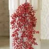 Red Berry Teardrop Swag - Waterproof Berries - 31 Inch -Christmas Tree Hill Store red berry teardrop swag waterproof berries 31in 12