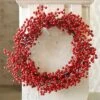 Red Berry Wreath - Waterproof Berries - 18 Inch -Christmas Tree Hill Store red berry wreath waterproof berries 18in 19