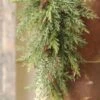 Short Prickly Pine Teardrop Swag - 22 Inch