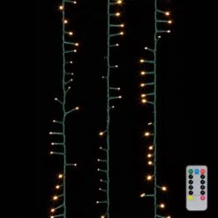 Snake Garland Lights - 1000 Warm White LED Lights - Green Wire - 73ft
